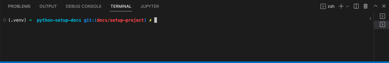 Terminal with venv